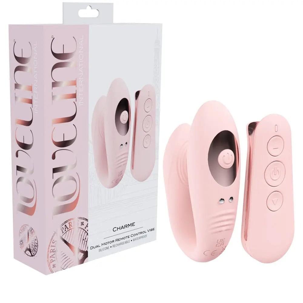 LOVELINE Charme Dual Motor Vibe -  USB Rechargeable Dual Motor Vibrator with Wireless Remote Shots Toys Discreet Intimate Essentials.