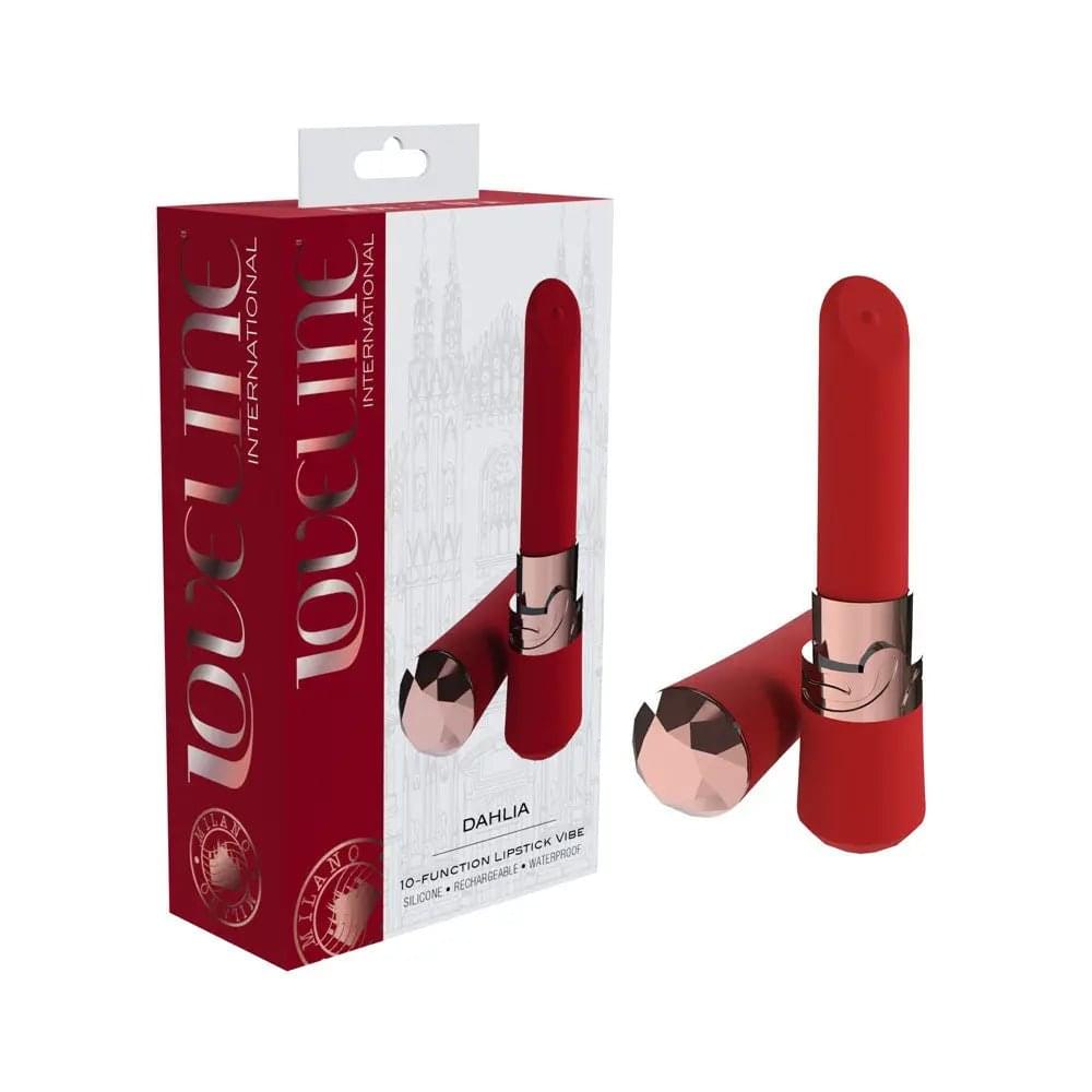 LOVELINE Dahlia -  -  12.5 cm USB Rechargeable Lipstick Vibrator Shots Toys Discreet Intimate Essentials.
