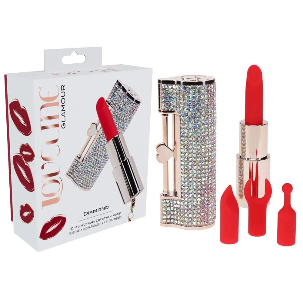 LOVELINE Diamond -  -  8.3 cm USB Rechargeable Lipstick Vibrator Shots Toys Discreet Intimate Essentials.