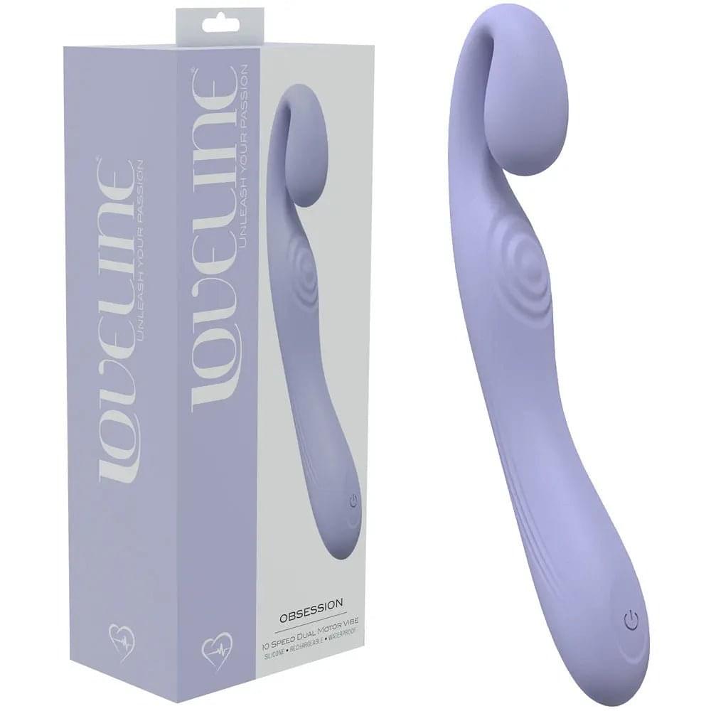 LOVELINE Obsession - Lavender - Lavender 18.4 cm USB Rechargeable Vibrator Shots Toys Discreet Intimate Essentials.