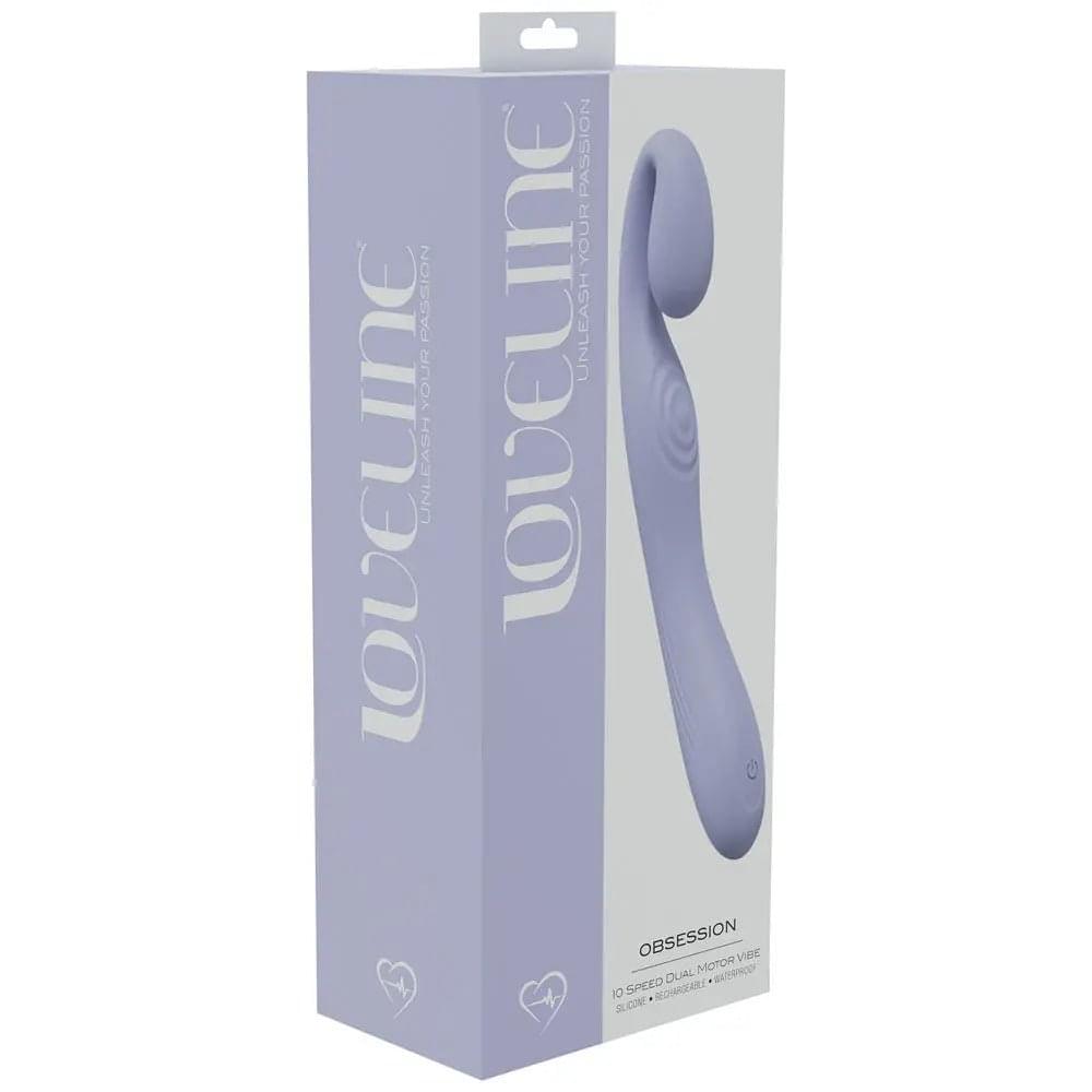 LOVELINE Obsession - Lavender - Lavender 18.4 cm USB Rechargeable Vibrator Shots Toys Discreet Intimate Essentials.
