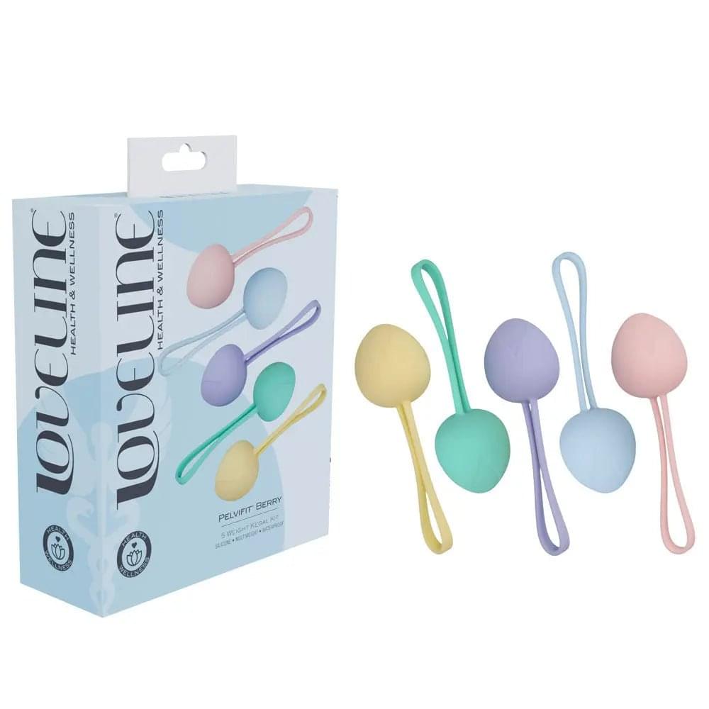 LOVELINE PelviFit Berry -  Kegel Kit - Set of 5 Sizes Shots Toys Discreet Intimate Essentials.