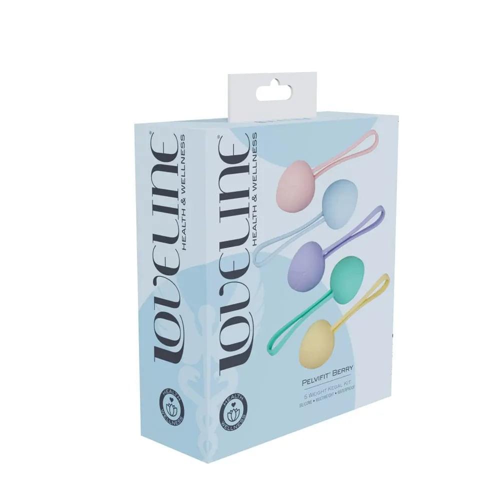 LOVELINE PelviFit Berry -  Kegel Kit - Set of 5 Sizes Shots Toys Discreet Intimate Essentials.