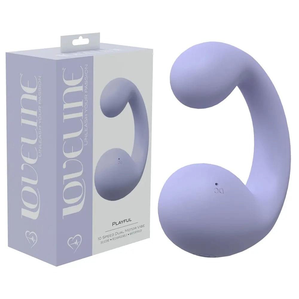LOVELINE Playful - Lavender - Lavender 8.5 cm Dual Vibrator Shots Toys Discreet Intimate Essentials.
