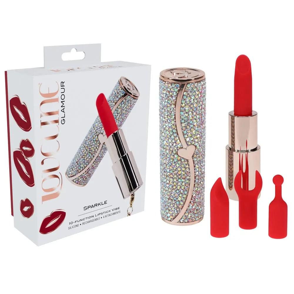 LOVELINE Sparkle -  8.3 cm USB Rechargeable Lipstick Vibrator Shots Toys Discreet Intimate Essentials.