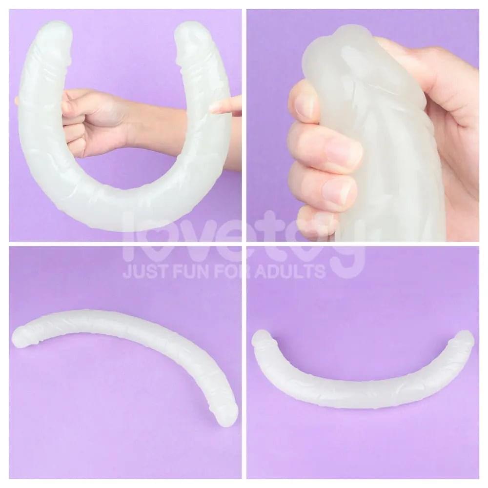 Lumino Play 18.5'' Double Dildo - Glow in the Dark  47 cm Double Dong Lovetoy Discreet Intimate Essentials.