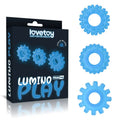 Shop affordable quality Lumino Play Penis Rings 3 Pack - Glow in the Dark Cock Rings - Set of 3 - Discreet Intimate Essentials - COCK RINGS - Lovetoy
