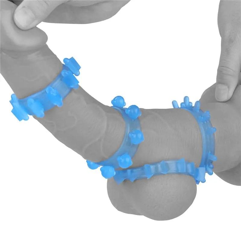 Lumino Play Penis Rings 4 Pack - Glow in the Dark  Cock Rings - Set of 4 Lovetoy Discreet Intimate Essentials.