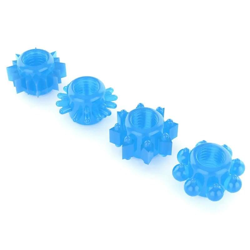 Lumino Play Penis Rings 4 Pack - Glow in the Dark  Cock Rings - Set of 4 Lovetoy Discreet Intimate Essentials.