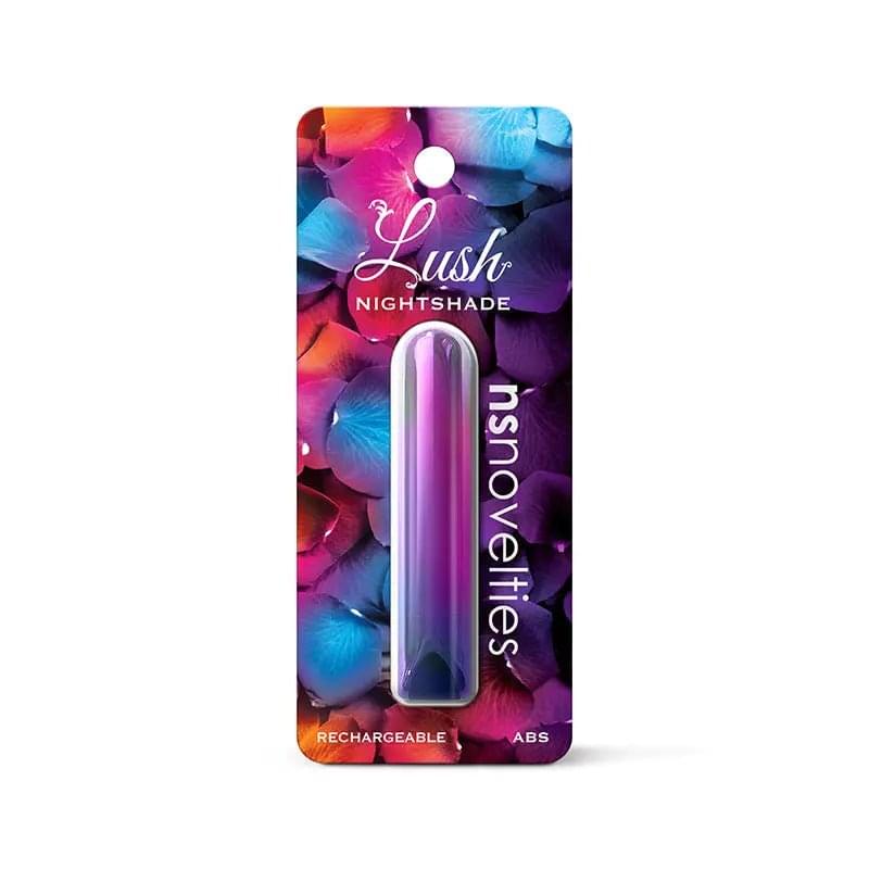 Lush Nightshade - Multicolour - Multicoloured 8.9 cm USB Rechargeable Bullet NS Novelties Discreet Intimate Essentials.