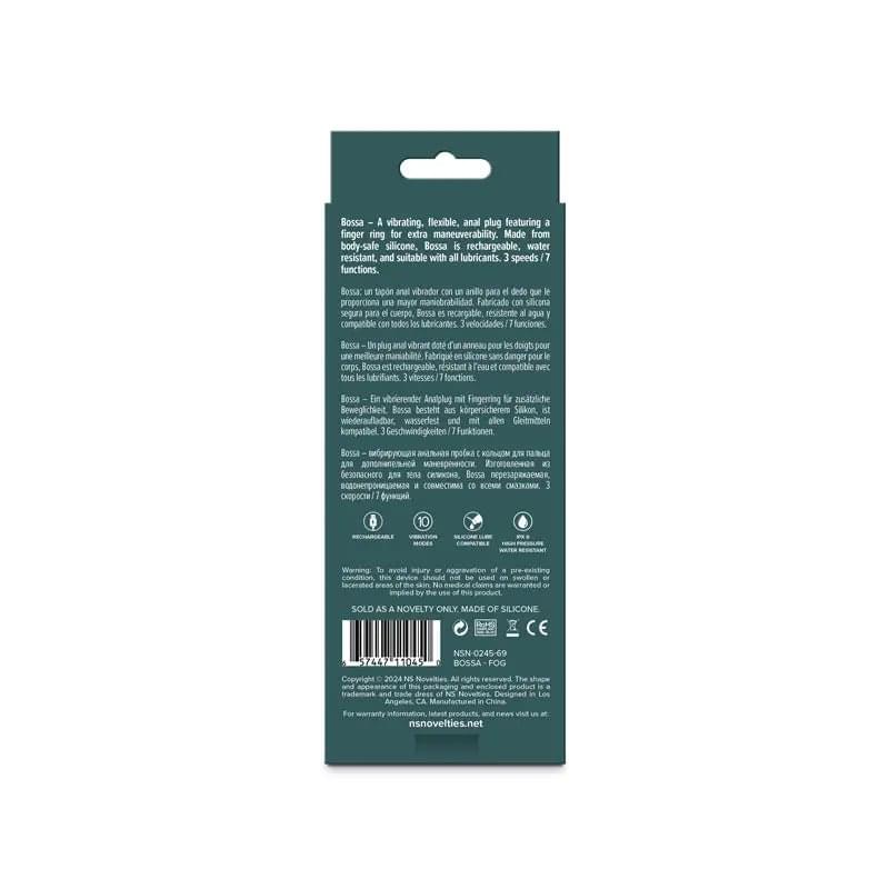 Lust-n-Dreams - Bossa - Fog -  12.5 cm USB Rechargeable Vibrating Butt Plug NS Novelties Discreet Intimate Essentials.