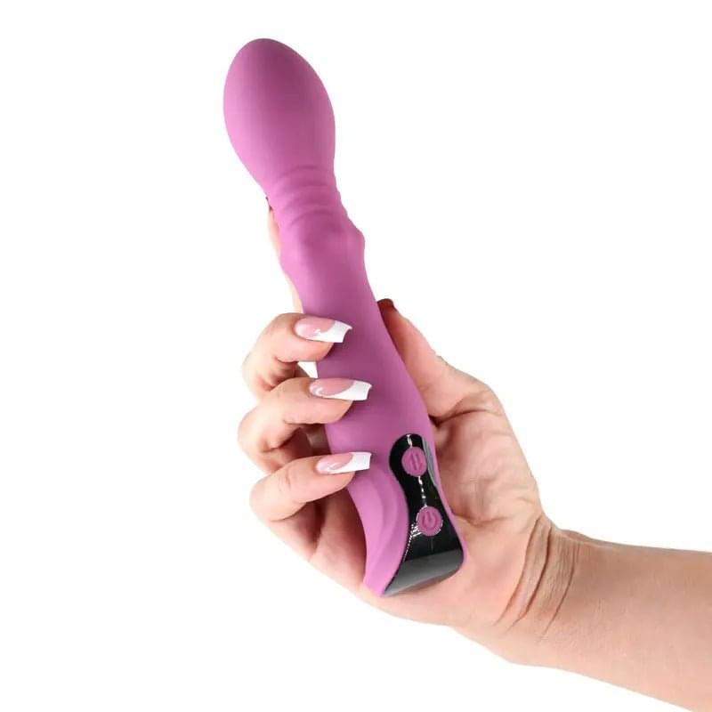 Lust-n-Dreams - Cadence - Blush -  18.2 cm USB Rechargeable Thrusting & Sliding Vibrator NS Novelties Discreet Intimate Essentials.
