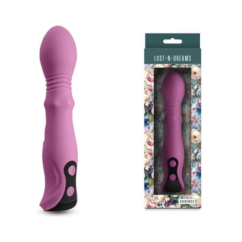 Lust-n-Dreams - Cadence - Blush -  18.2 cm USB Rechargeable Thrusting & Sliding Vibrator NS Novelties Discreet Intimate Essentials.