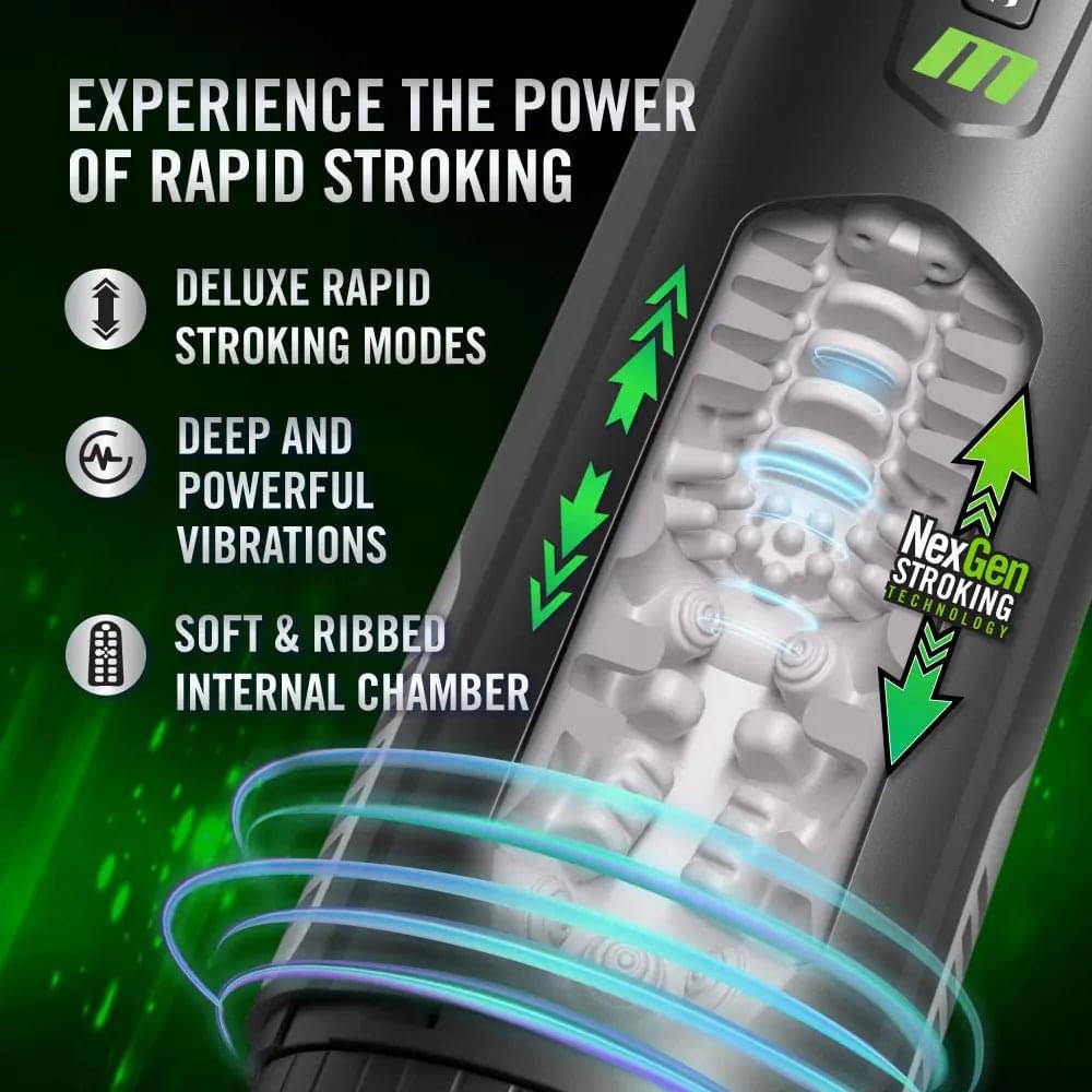 M For Men - Master Blaster - USB Rechargeable Vibrating & Sucking Auto Stroker Blush Novelties Discreet Intimate Essentials.
