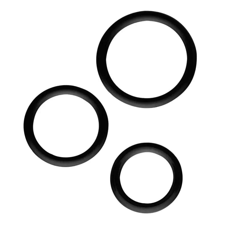 Magnum Force Cock Ring Set Black GK Power Discreet Intimate Essentials.