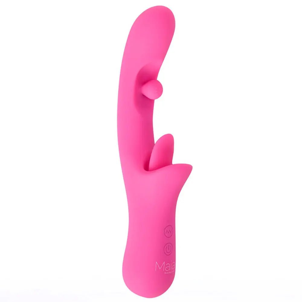 Shop affordable quality Maia ALORA - 24.1 cm USB Rechargeable Rotating & Licking Vibrator - Discreet Intimate Essentials - VIBRATORS - Maia Toys