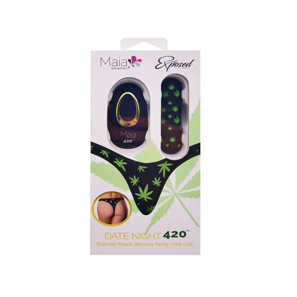 Maia DATE NIGHT 420 PANTY VIBE - L/XL -  L/XL 420 Panty with  USB Rechargeable Bullet & Remote Maia Toys Discreet Intimate Essentials.