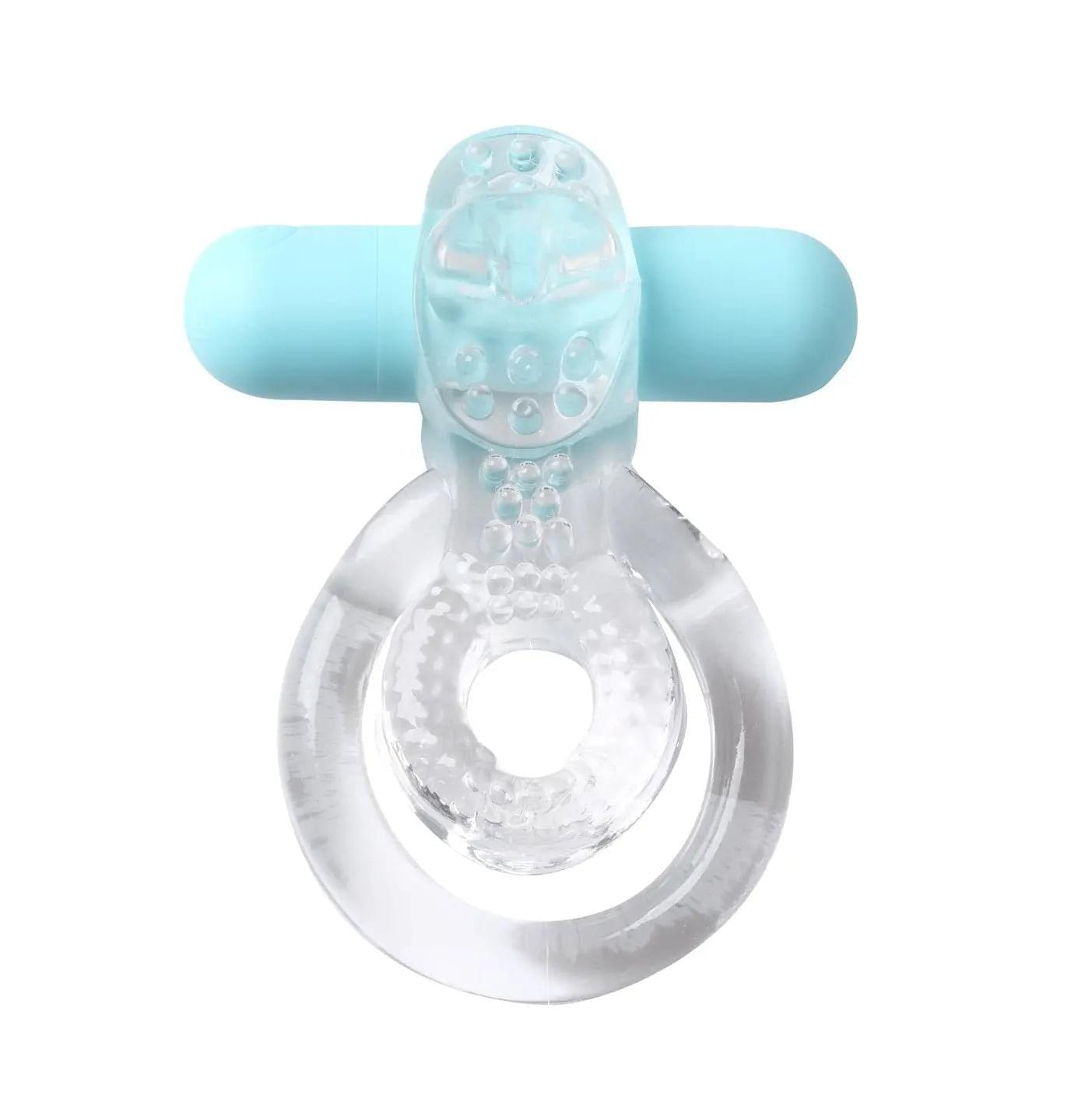Maia Jayden - /Blue USB Rechargeable Vibrating Cock & Ball Rings Maia Toys Discreet Intimate Essentials.