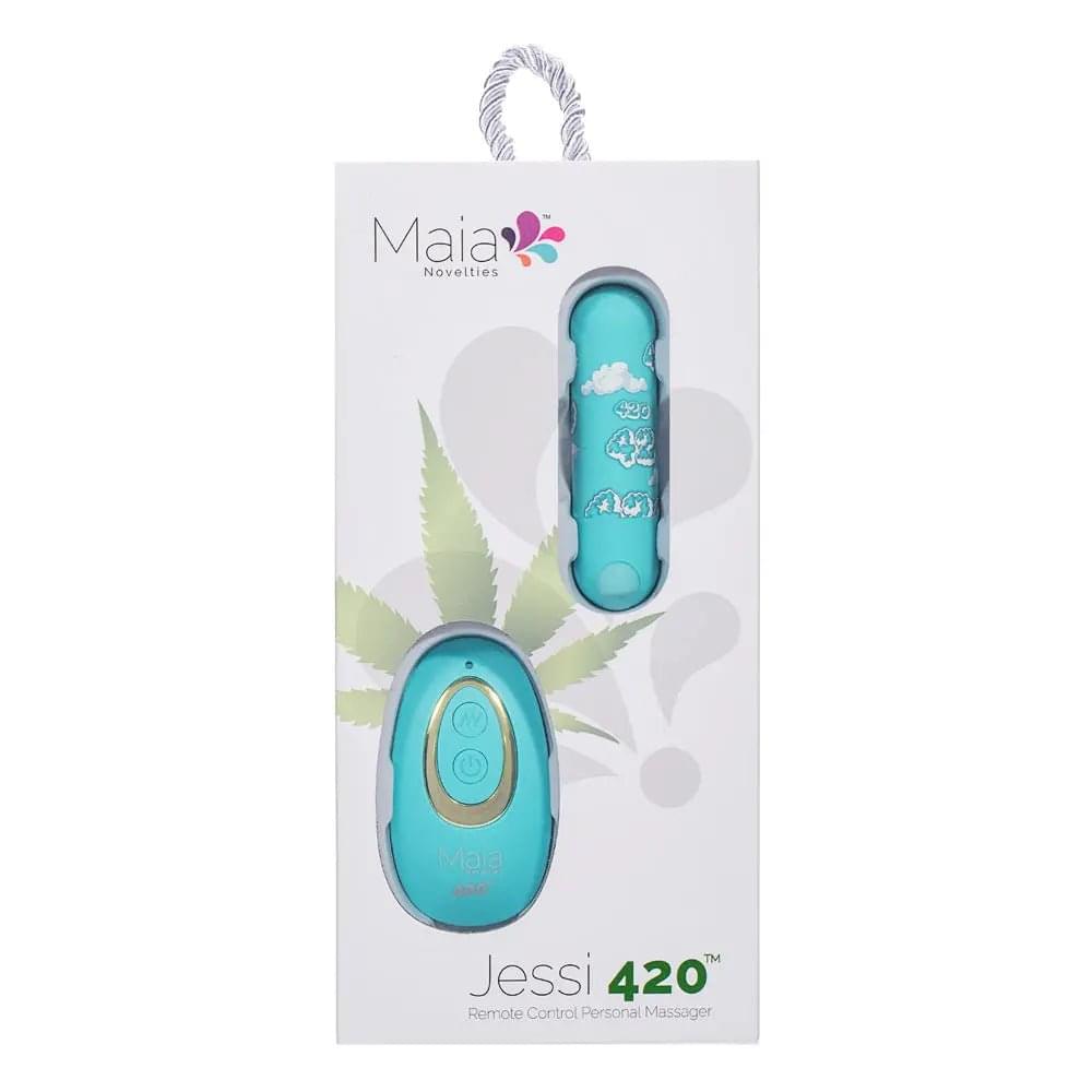 Maia JESSI 420 Remote - Sky  7.6 cm USB Rechargeable Bullet with Wireless Remote by Maia Toys from Discreet Intimate Essentials for  BULLETS & EGGS, quality products at discount affordable prices.