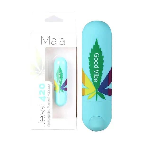Maia Jessi 420 - Teal 7.6 cm USB Rechargeable Bullet Maia Toys Discreet Intimate Essentials.