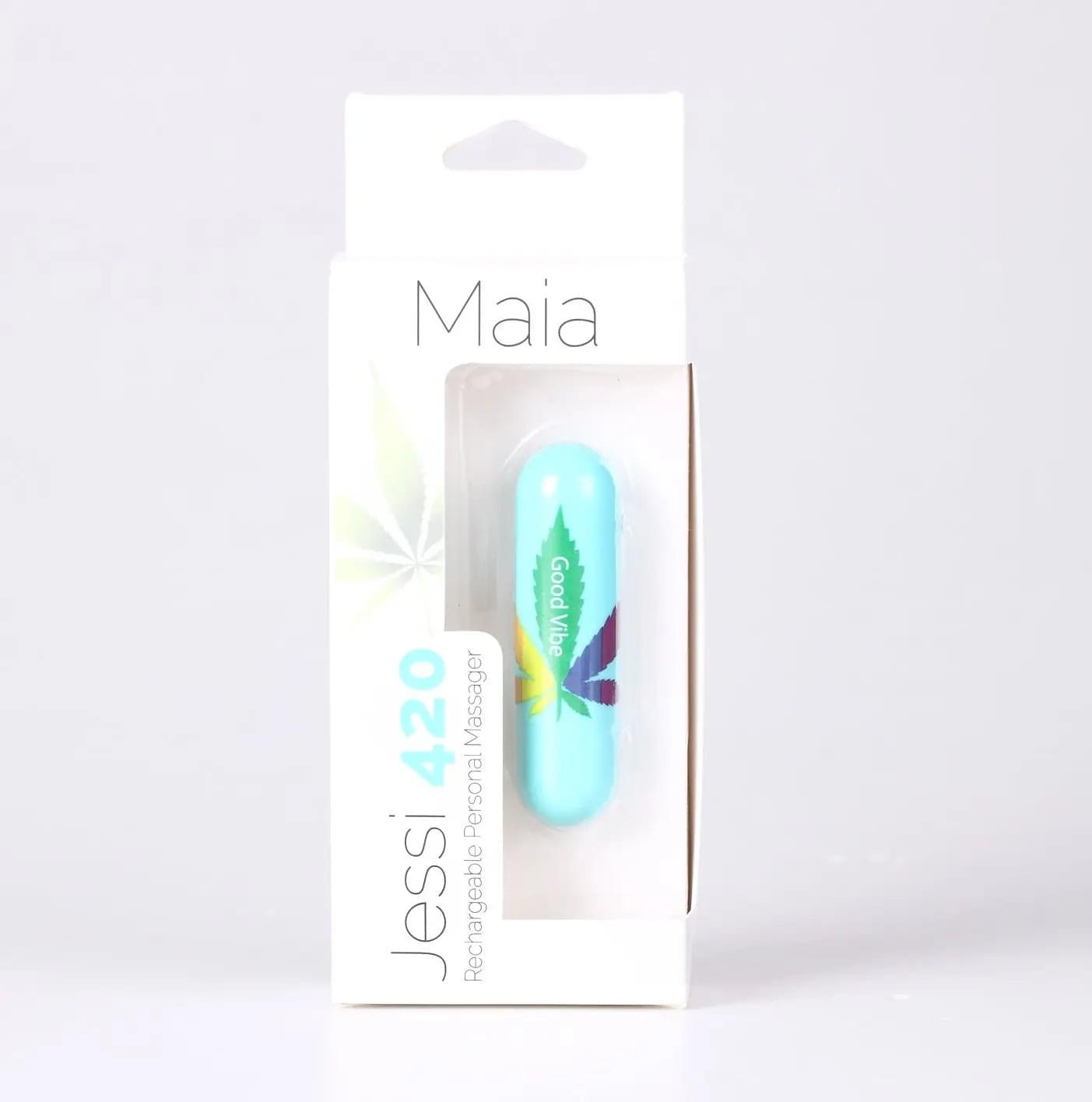 Maia Jessi 420 - Teal 7.6 cm USB Rechargeable Bullet Maia Toys Discreet Intimate Essentials.