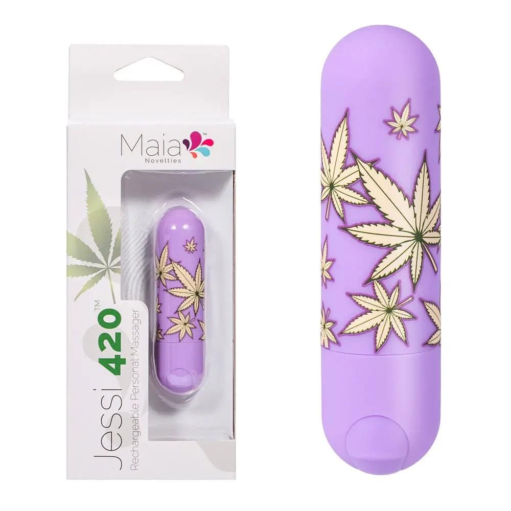 Maia Jessi 420 - Violet 7.6 cm USB Rechargeable Bullet Maia Toys Discreet Intimate Essentials.