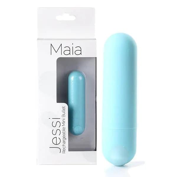 Maia Jessi - Teal  7.6 cm USB Rechargeable Bullet Maia Toys Discreet Intimate Essentials.