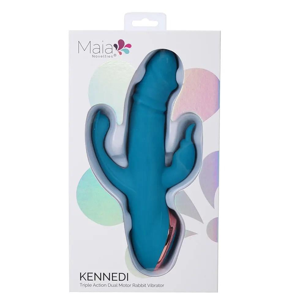 Maia KENNEDI -  23.5 cm USB Rechargeable Triple Stimulating Vibrator Maia Toys Discreet Intimate Essentials.