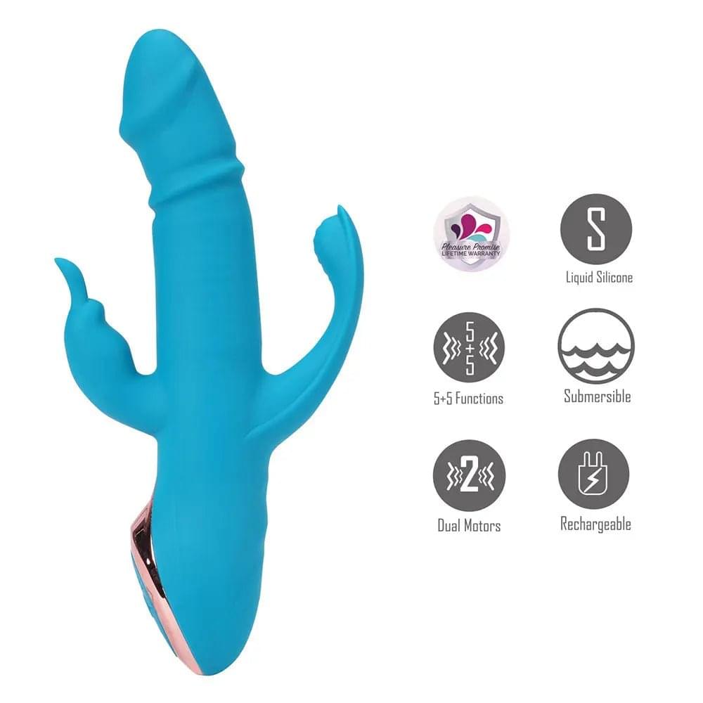 Maia KENNEDI -  23.5 cm USB Rechargeable Triple Stimulating Vibrator Maia Toys Discreet Intimate Essentials.