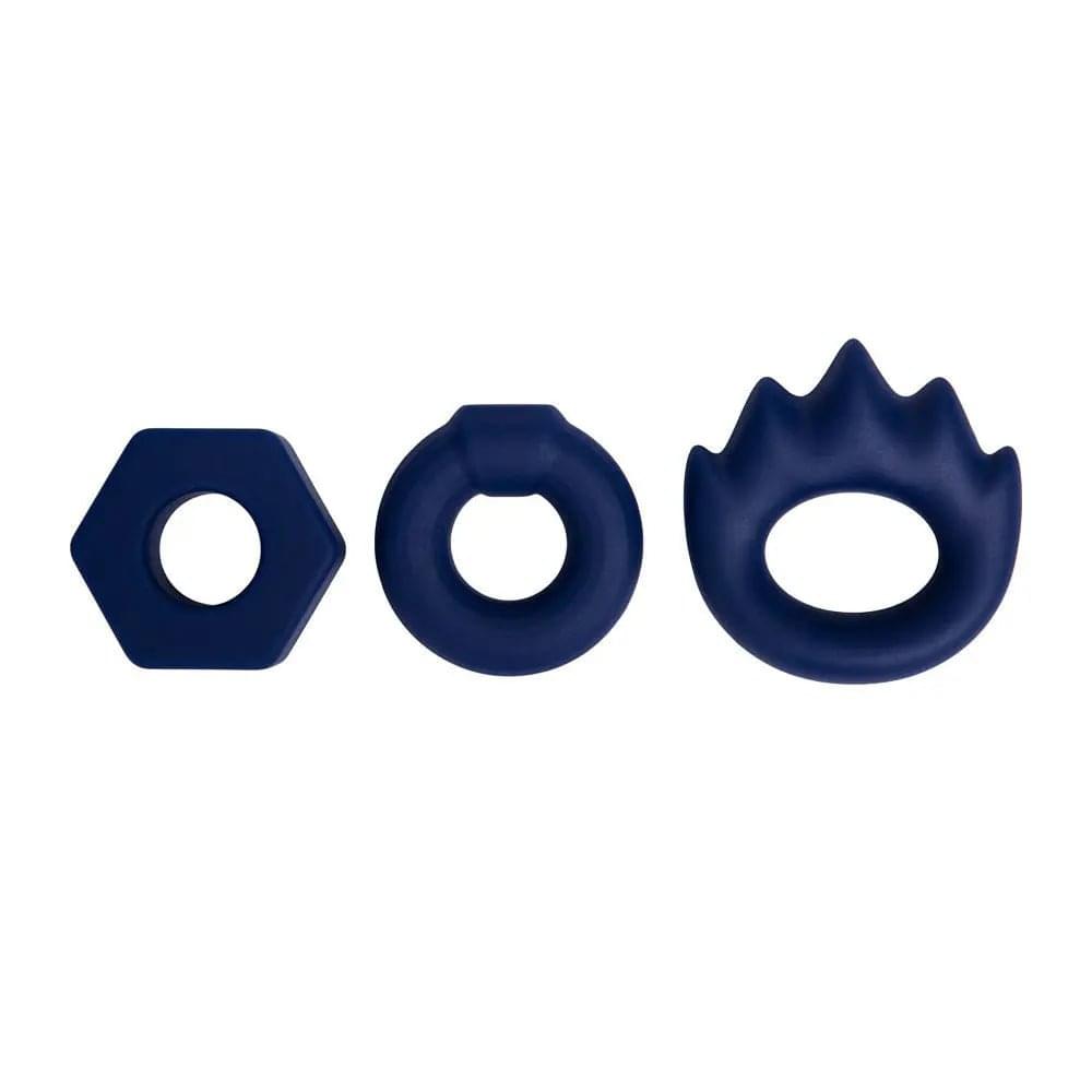 Maia LONZO -  Silicone Cock Rings - Set of 3 Maia Toys Discreet Intimate Essentials.