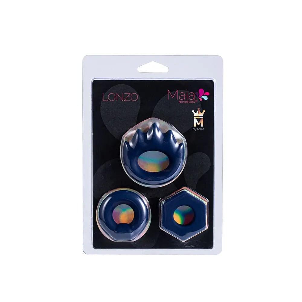 Maia LONZO -  Silicone Cock Rings - Set of 3 Maia Toys Discreet Intimate Essentials.
