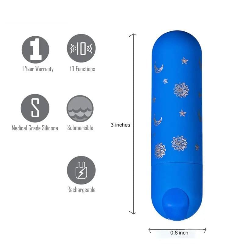 Maia Luna -  7.6 cm USB Rechargeable Bullet Maia Toys Discreet Intimate Essentials.