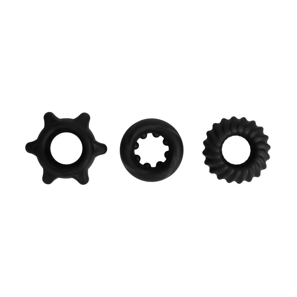 Maia MANZO -  Silicone Cock Rings - Set of 3 Maia Toys Discreet Intimate Essentials.