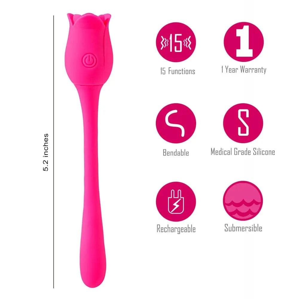 Maia MEADOW -  14 cm USB Rechargeable Flower Stimulator Maia Toys Discreet Intimate Essentials.