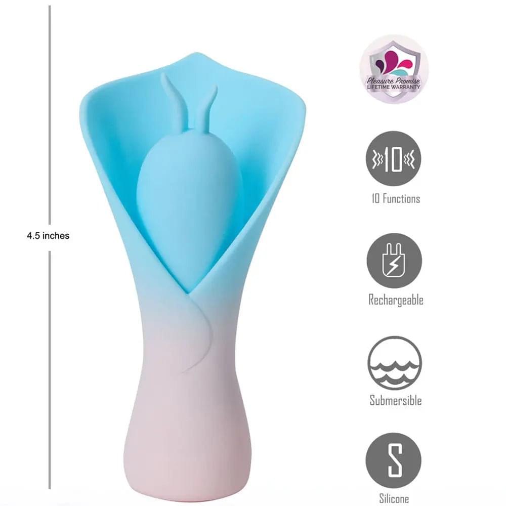 Maia MINA -  - /Pink USB Rechargeable Fluttering Flower Stimulator Maia Toys Discreet Intimate Essentials.
