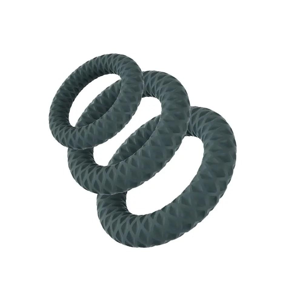 Maia ONYX - Grey Cock Ring Set - Set of 3 Sizes Maia Toys Discreet Intimate Essentials.