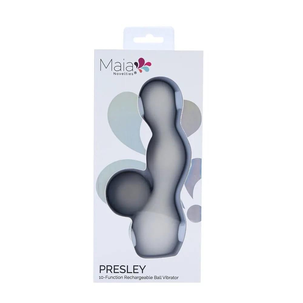 Maia PRESLEY - Grey 15.2 cm USB Rechargeable Rabbit Vibrator Maia Toys Discreet Intimate Essentials.
