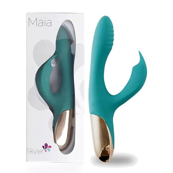 Maia Skyler -  21.6 cm USB Rechargeable Bendable Rabbit Vibrator Maia Toys Discreet Intimate Essentials.