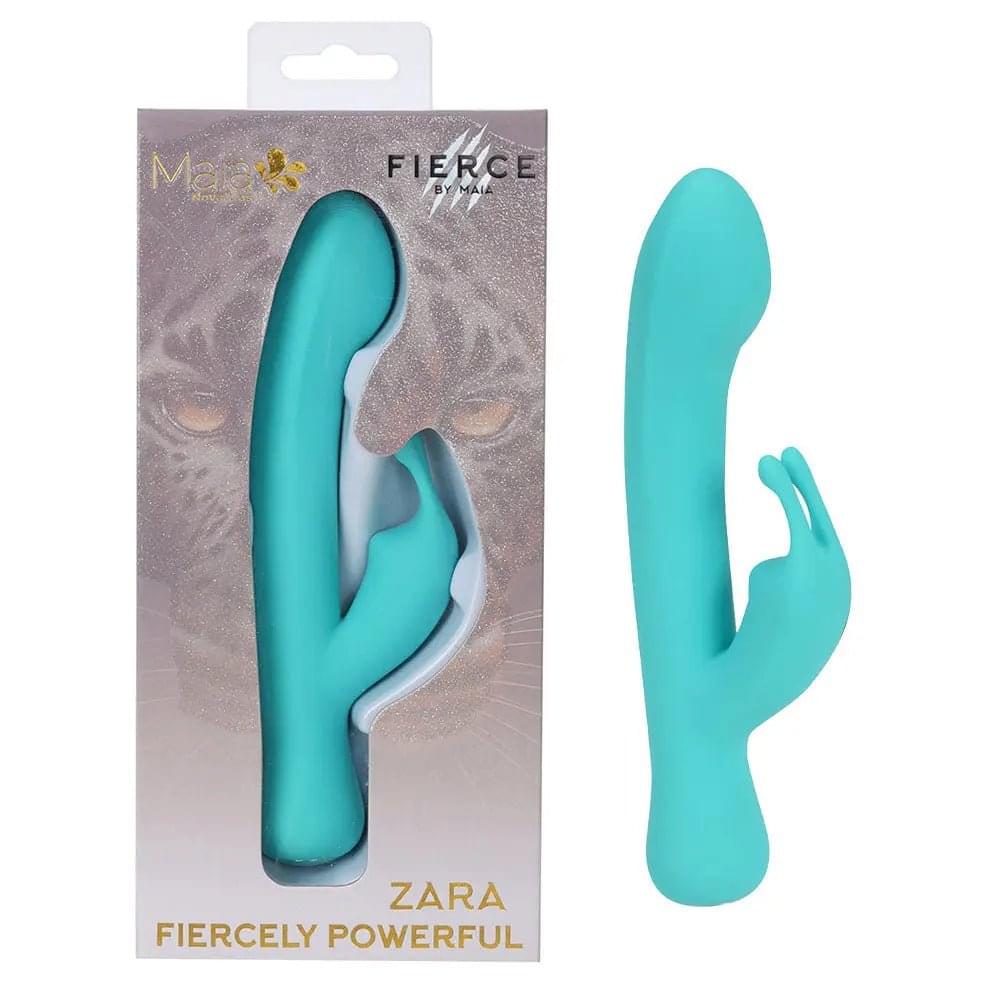 Maia ZARA - Teal - Teal 17.1 cm USB Rechargeable Rabbit Vibrator Maia Toys Discreet Intimate Essentials.