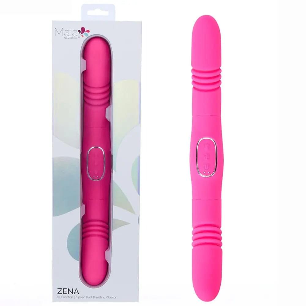 Maia ZENA -  -  35.5 cm USB Rechargeable Dual Thrusting Double Ended Vibrator Maia Toys Discreet Intimate Essentials.