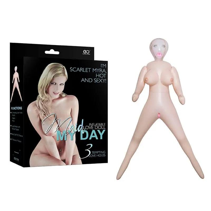 Maid My Day - Scarley Myra - Inflatable Love Doll Excellent Power Discreet Intimate Essentials.