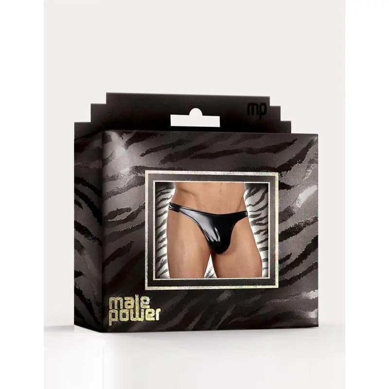 Male Power Liquid Onyx Wet Look Thong Male Power Discreet Intimate Essentials.