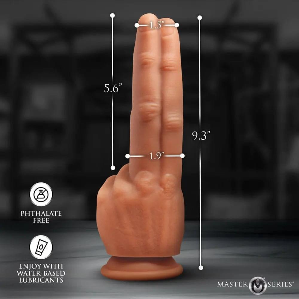 Master Series The Pleaser -  23.6 cm Double Finger Dildo XR Brands Discreet Intimate Essentials.