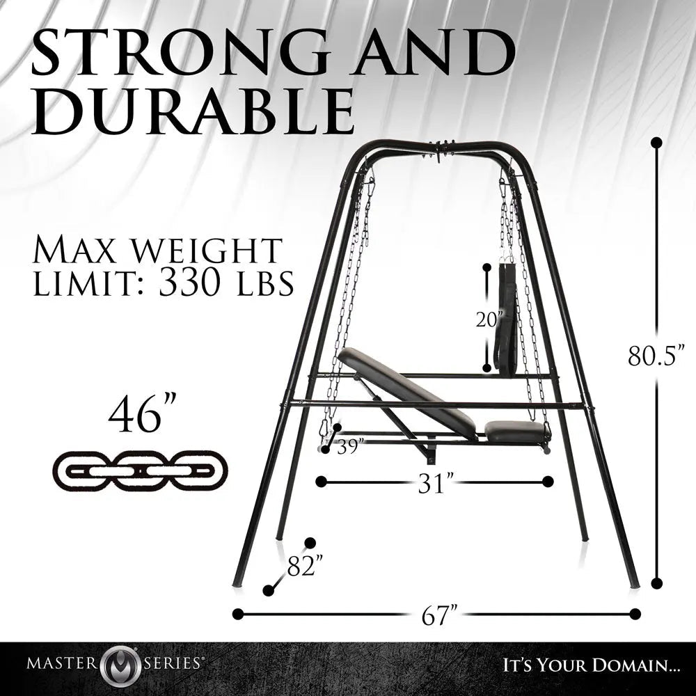 Shop affordable quality Master Series Throne - Adjustable Sex Sling with Stand - Discreet Intimate Essentials - SWINGS - XR Brands