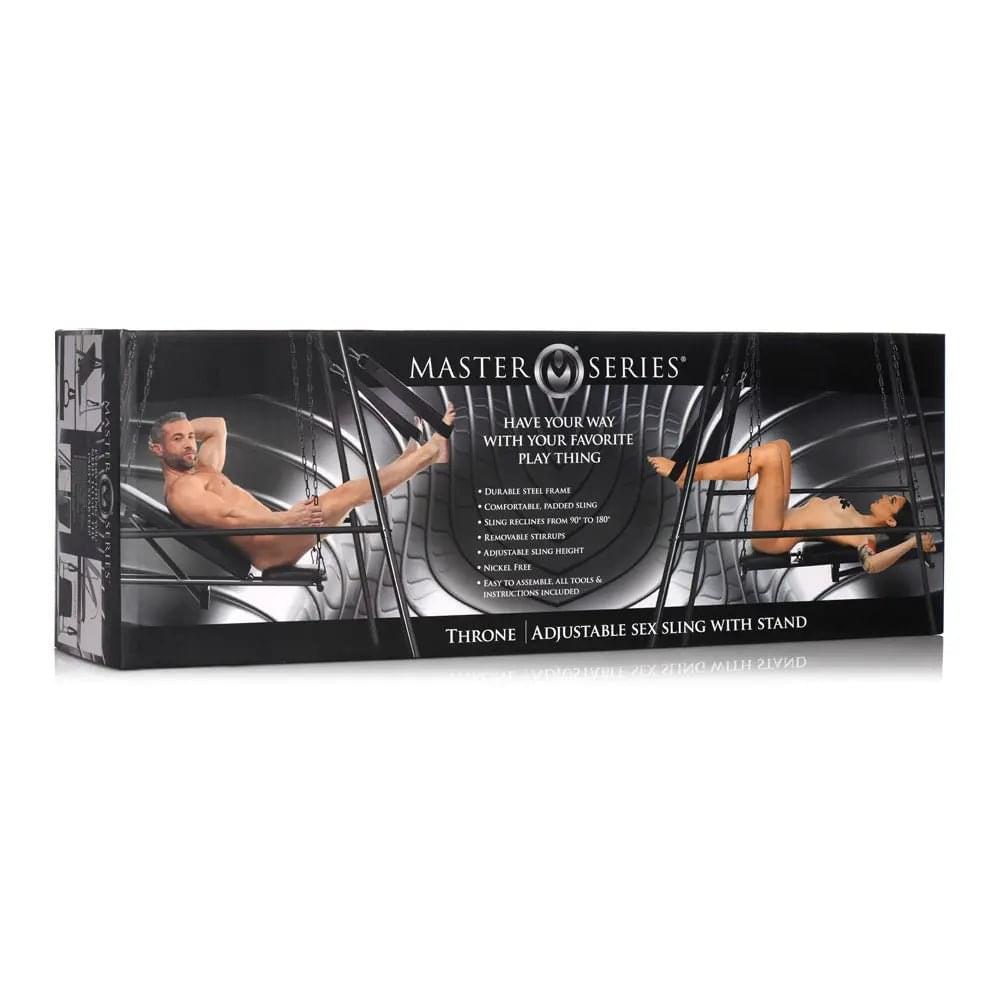 Master Series Throne - Adjustable Sex Sling with Stand XR Brands Discreet Intimate Essentials.