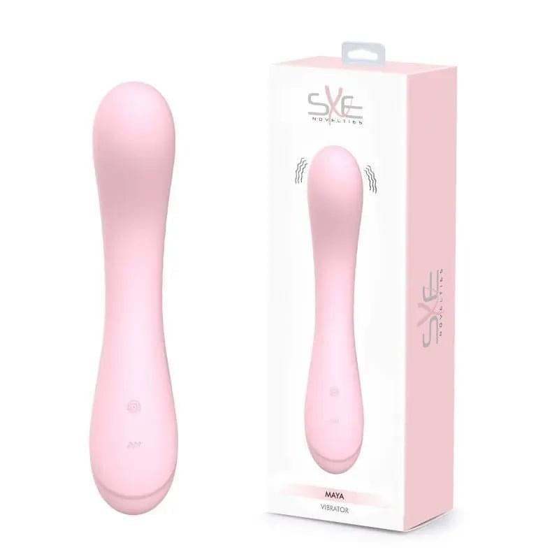 Maya Curve Silicone Vibrator Pink SXE Discreet Intimate Essentials.