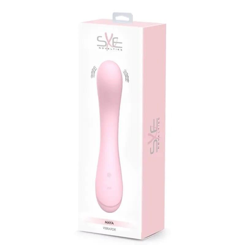Maya Curve Silicone Vibrator Pink SXE Discreet Intimate Essentials.