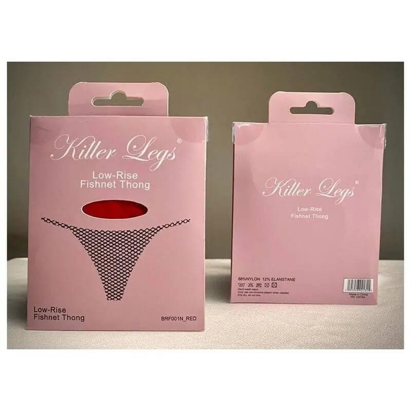 Mesh Net G-String Black Killer Legs Discreet Intimate Essentials.