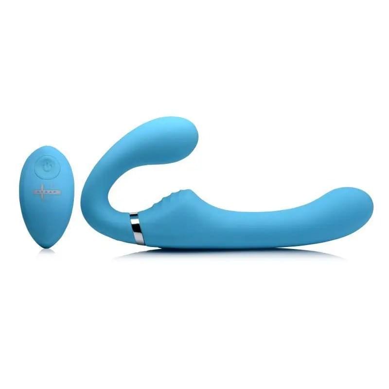 Mighty Rider 10X Strapless Strap-On Blue w Remote Strap U Discreet Intimate Essentials.