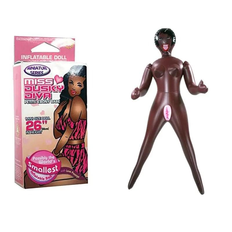 Miss Dusky Diva - Mini Inflatable Love Doll Excellent Power Discreet Intimate Essentials.